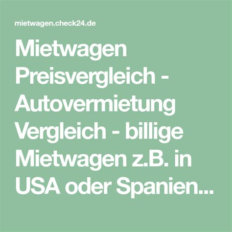 Billige Mietwagen und Autovermietung im Vergleich